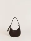 Reformation Mini Rosetta Shoulder Bag In Boss Suede