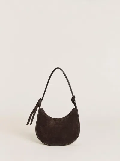 Reformation Mini Rosetta Shoulder Bag In Boss Suede