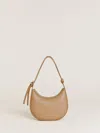 Reformation Mini Rosetta Shoulder Bag In Cappuccino Leather