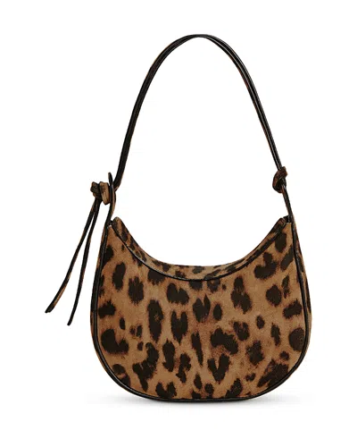 Reformation Mini Rosetta Shoulder Bag In Leopard