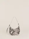 Reformation Mini Rosetta Shoulder Bag In Roccia Snake