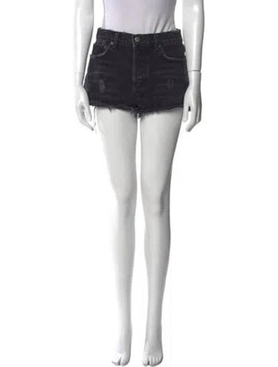 Pre-owned Reformation Mini Shorts In Black