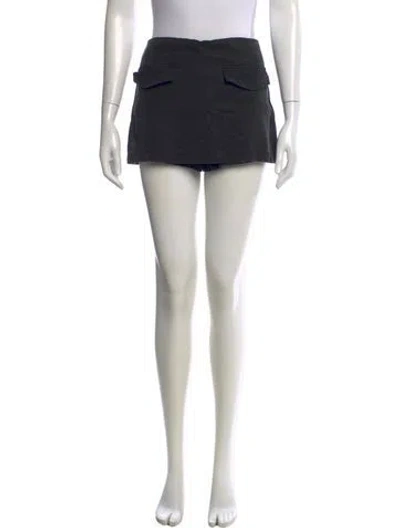 Pre-owned Reformation Mini Shorts In Black