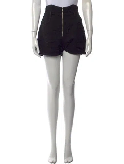 Pre-owned Reformation Mini Shorts In Black