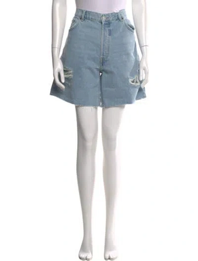 Pre-owned Reformation Mini Shorts In Blue