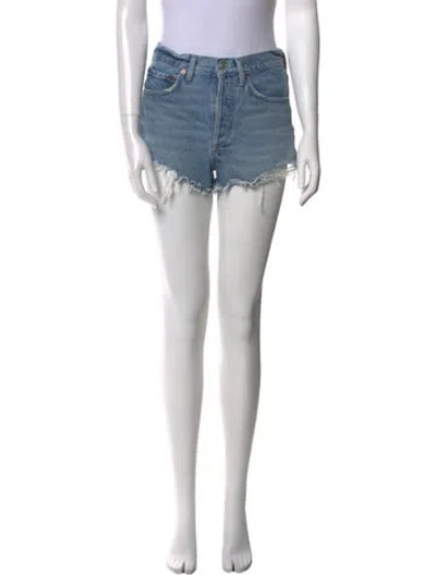 Pre-owned Reformation Mini Shorts In Blue