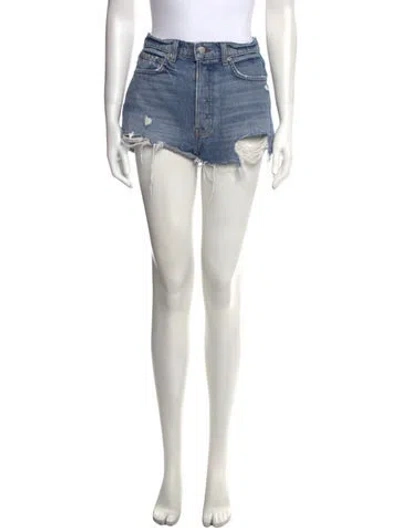 Pre-owned Reformation Mini Shorts In Blue