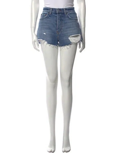 Pre-owned Reformation Mini Shorts In Blue