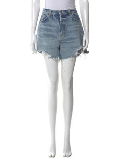 Pre-owned Reformation Mini Shorts In Blue