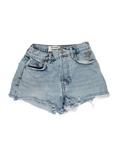 Pre-owned Reformation Mini Shorts In Blue