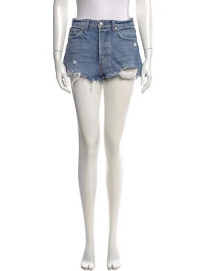 Pre-owned Reformation Mini Shorts In Blue