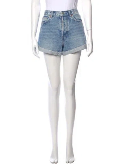 Pre-owned Reformation Mini Shorts In Blue