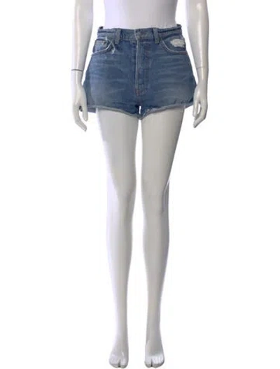 Pre-owned Reformation Mini Shorts In Blue