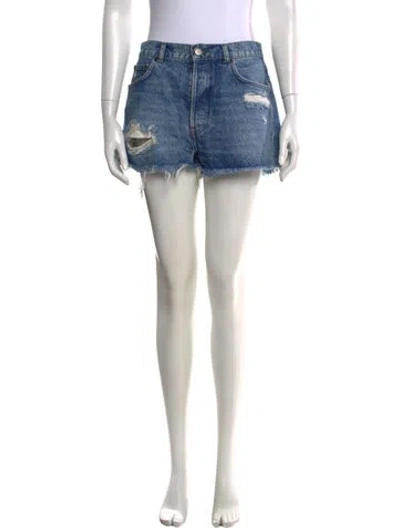 Pre-owned Reformation Mini Shorts In Blue