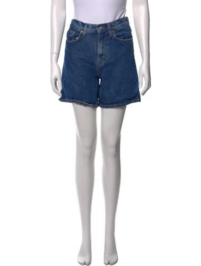 Pre-owned Reformation Mini Shorts In Blue