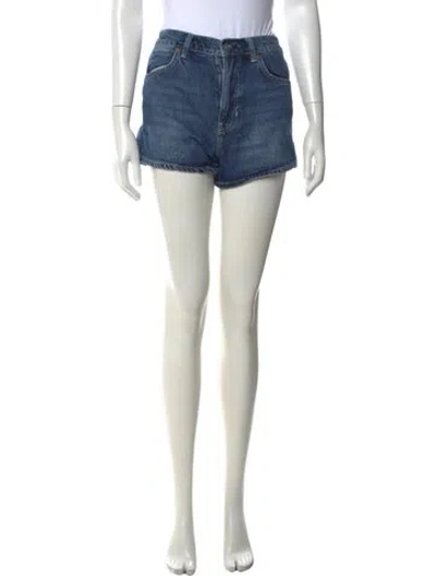 Pre-owned Reformation Mini Shorts In Blue