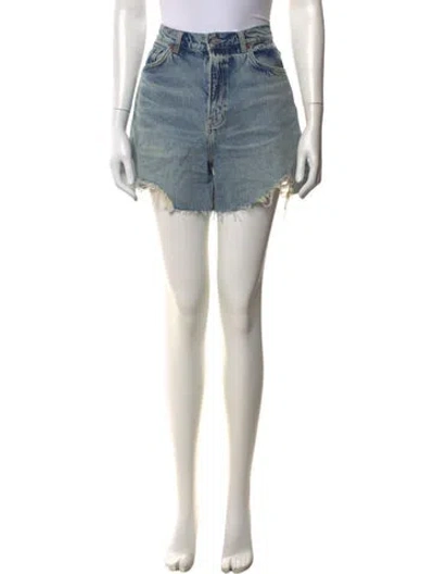 Pre-owned Reformation Mini Shorts In Blue