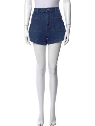Pre-owned Reformation Mini Shorts In Blue