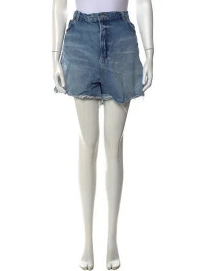 Pre-owned Reformation Mini Shorts In Blue