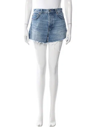 Pre-owned Reformation Mini Shorts In Blue