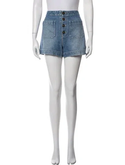 Pre-owned Reformation Mini Shorts In Blue