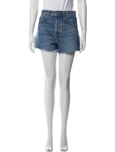 Pre-owned Reformation Mini Shorts In Blue