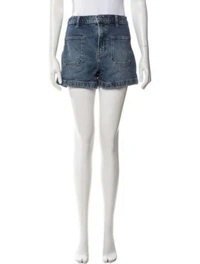 Pre-owned Reformation Mini Shorts In Blue/white
