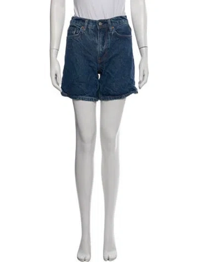 Pre-owned Reformation Mini Shorts In Blue/white