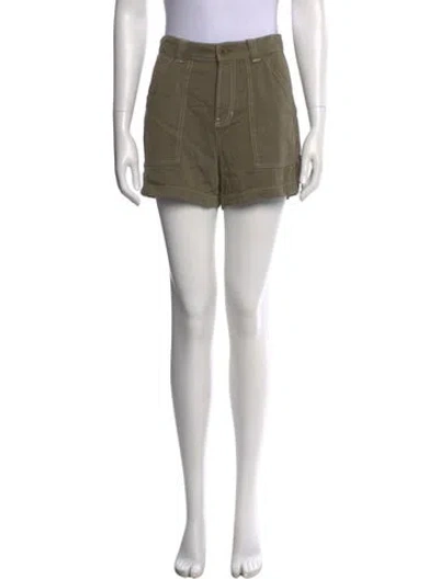 Pre-owned Reformation Mini Shorts In Green