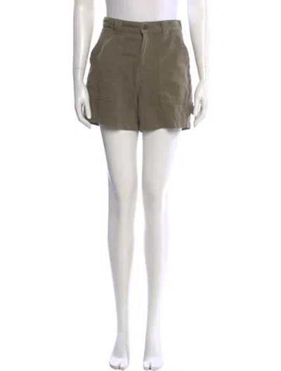 Pre-owned Reformation Mini Shorts In Green