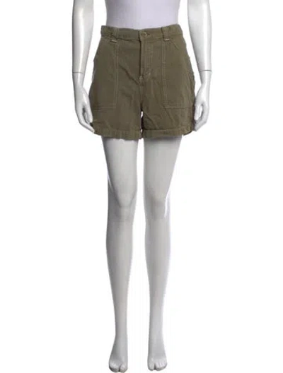 Pre-owned Reformation Mini Shorts In Green