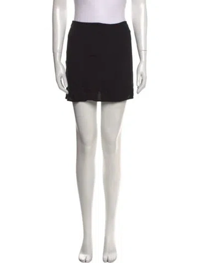 Pre-owned Reformation Mini Skirt In Black