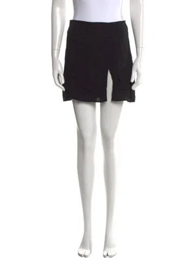 Pre-owned Reformation Mini Skirt In Black