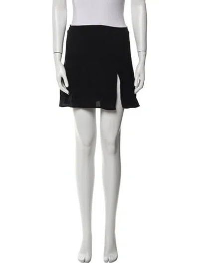 Pre-owned Reformation Mini Skirt In Black