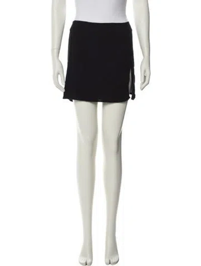 Pre-owned Reformation Mini Skirt In Black