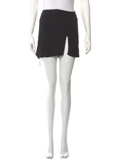 Pre-owned Reformation Mini Skirt In Black