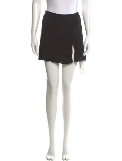 Pre-owned Reformation Mini Skirt In Black