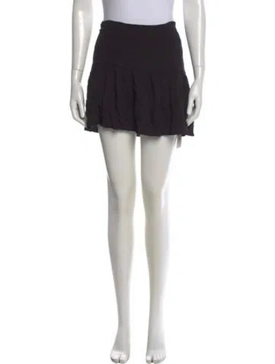 Pre-owned Reformation Mini Skirt In Black