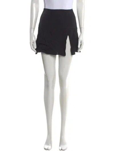 Pre-owned Reformation Mini Skirt In Black