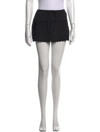 Pre-owned Reformation Mini Skirt In Black