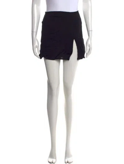 Pre-owned Reformation Mini Skirt In Black