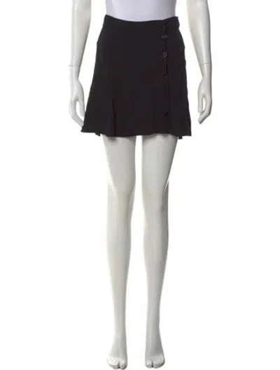 Pre-owned Reformation Mini Skirt In Black