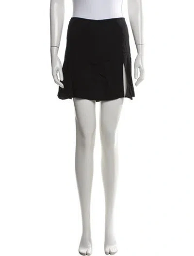 Pre-owned Reformation Mini Skirt In Black