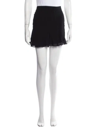 Pre-owned Reformation Mini Skirt In Black