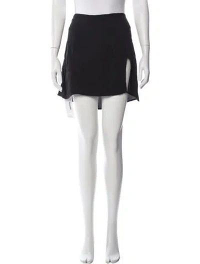 Pre-owned Reformation Mini Skirt In Black