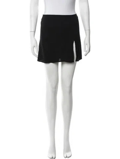 Pre-owned Reformation Mini Skirt In Black