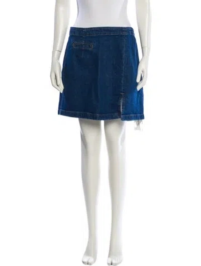 Pre-owned Reformation Mini Skirt In Blue