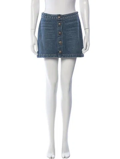 Pre-owned Reformation Mini Skirt In Blue