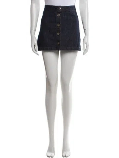 Pre-owned Reformation Mini Skirt In Blue