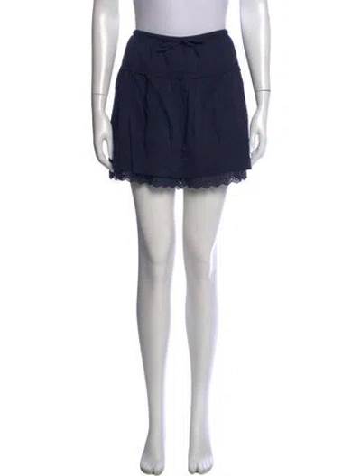 Pre-owned Reformation Mini Skirt In Blue